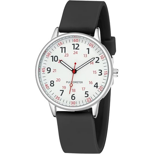 Skanto | Stilvolle Clip-Uhr für Damen – Wasserdichte Silikon-Fob-Uhr in eleganten Farben
