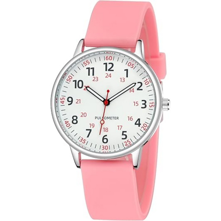 Skanto | Stilvolle Clip-Uhr für Damen – Wasserdichte Silikon-Fob-Uhr in eleganten Farben