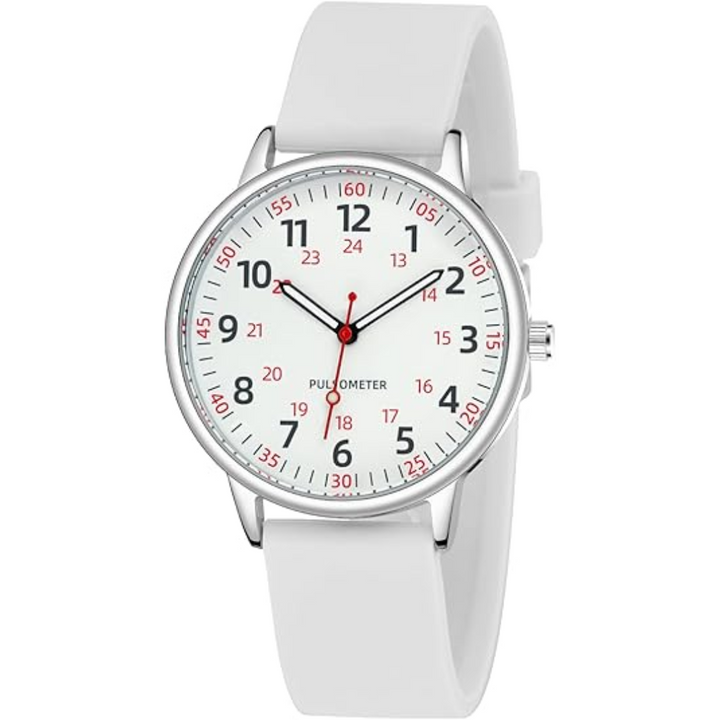 Skanto | Stilvolle Clip-Uhr für Damen – Wasserdichte Silikon-Fob-Uhr in eleganten Farben