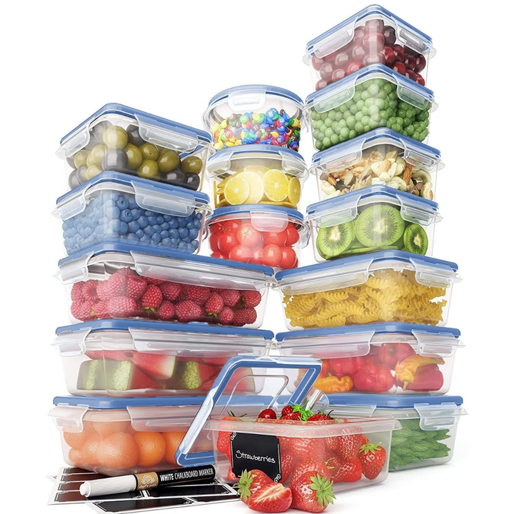 Skanto | Luxuriöses 16-teiliges Aufbewahrungsbox-Set – BPA-frei, luftdicht & stapelbar