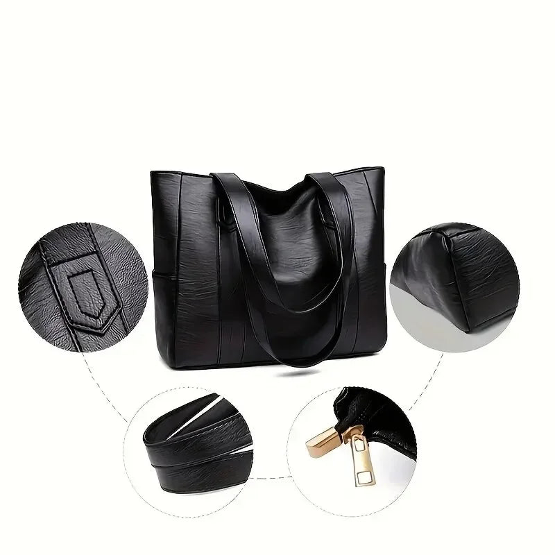 Skanto | Elegante Leder-Schultertasche mit Retro-Touch und glatter Oberfläche