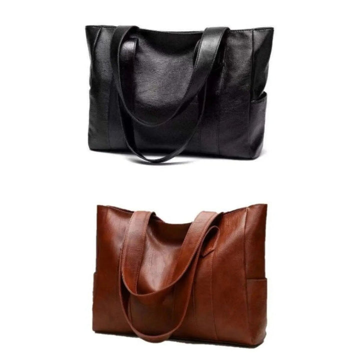 Skanto | Elegante Leder-Schultertasche mit Retro-Touch und glatter Oberfläche