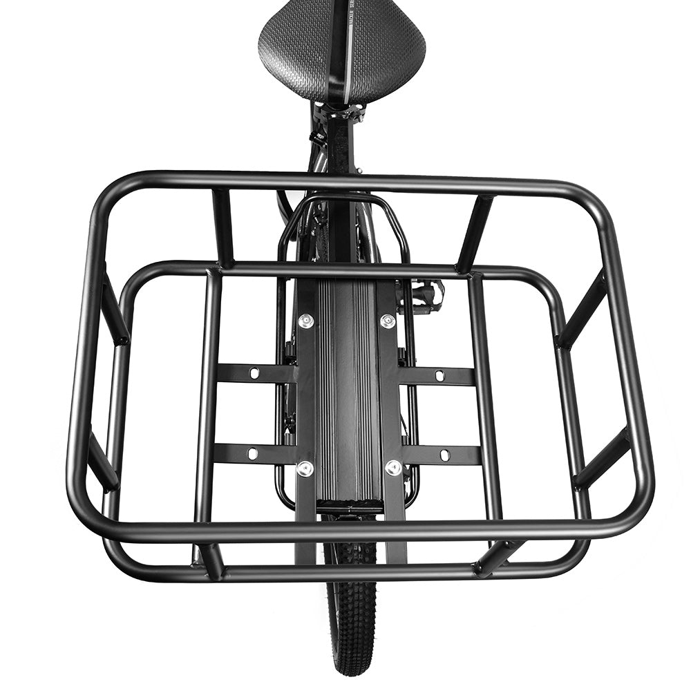 Skanto | Robuster hinterer Fahrradkorb mit Gepäckträger – Großer Metall-Fahrradträger für Einkäufe, Pendler & E-Bikes