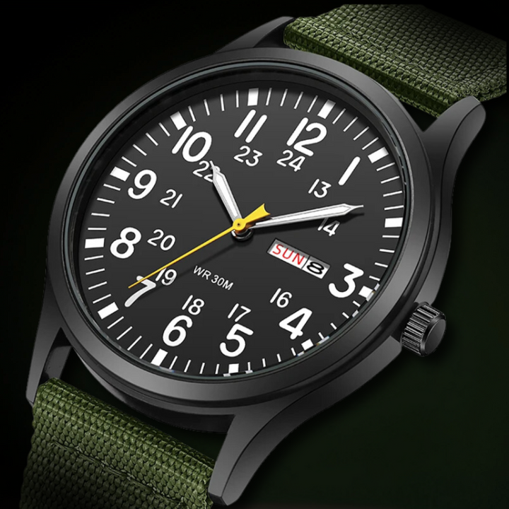 Skanto | Robuste Outdoor-Uhr für Herren – Wasserdichter Militärstil aus Edelstahl