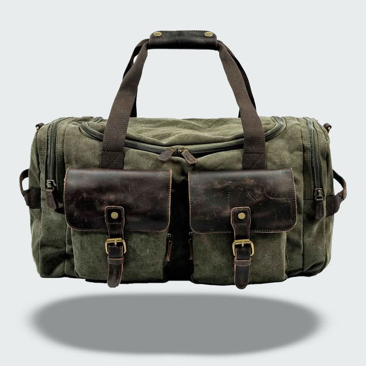 Skanto | Vanguard Reisetasche aus gewachstem Canvas & Leder – 36,5L