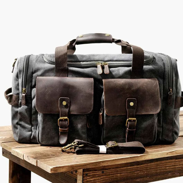 Skanto | Vanguard Reisetasche aus gewachstem Canvas & Leder – 36,5L