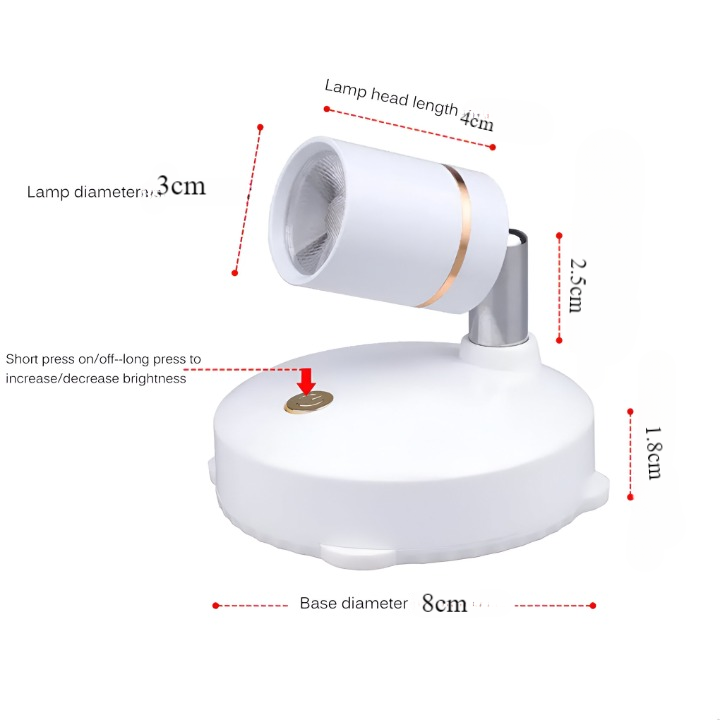 Skanto | VividBeam | Mini dimmbarer LED-Strahler | Kabellose Akzentbeleuchtung für Zuhause und Büro