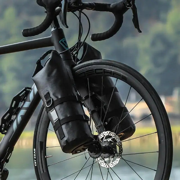 Skanto | Wasserdichte Fahrrad-Gabelsatteltaschen – 5-7L Packtaschen-Set für lange Fahrten & Bikepacking