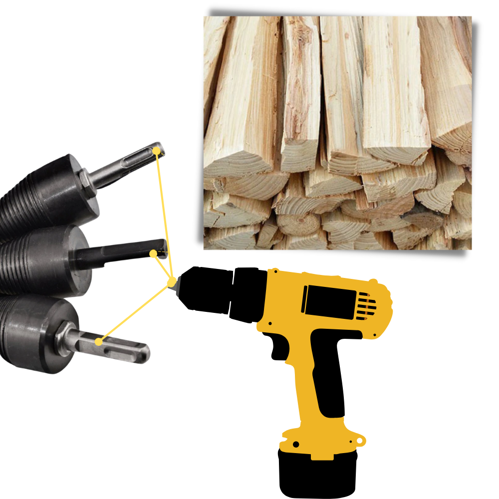Holzspalter-Bohrer