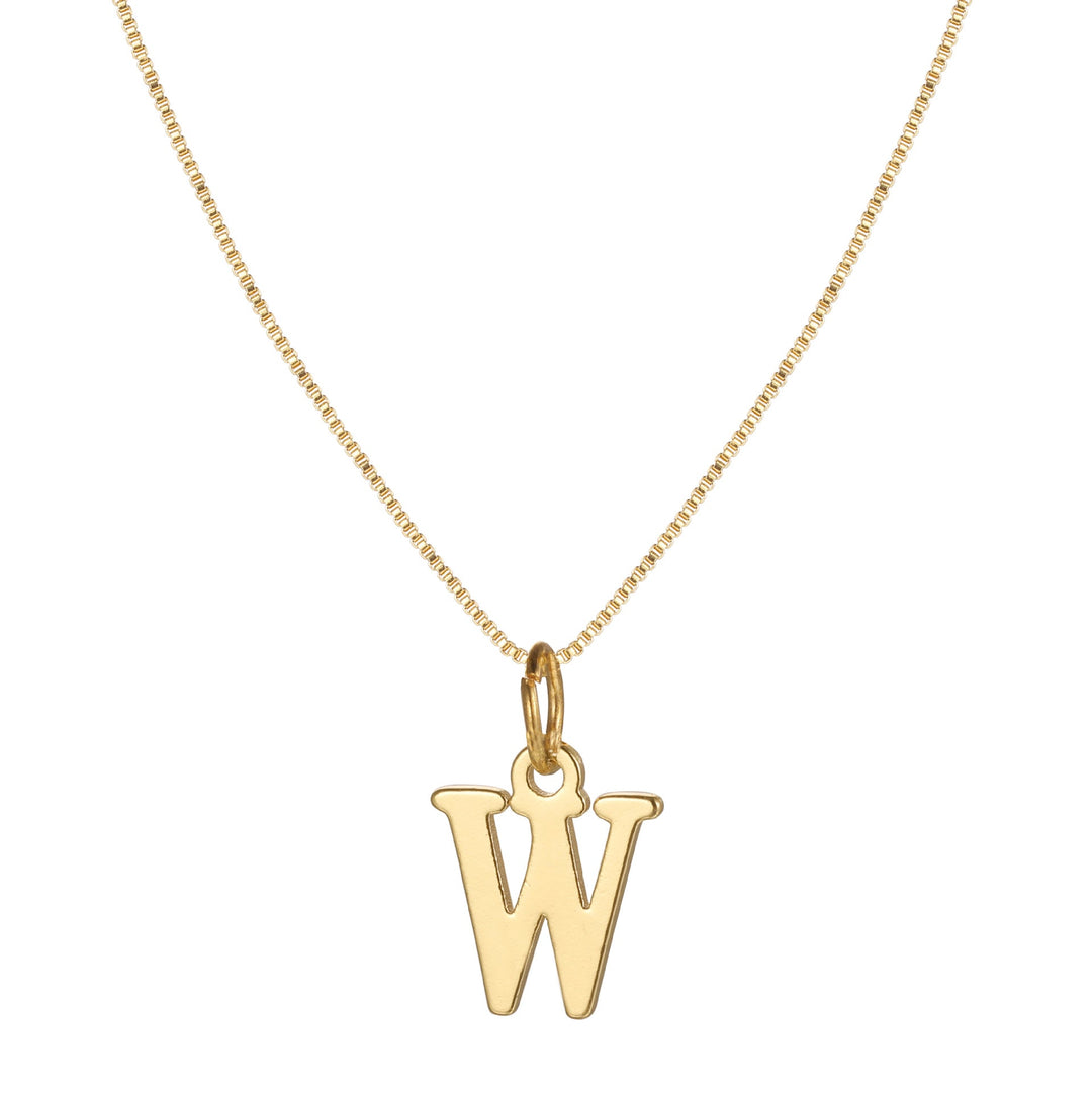 Skanto | 14k Minimale Serifen-Initialen-Halskette