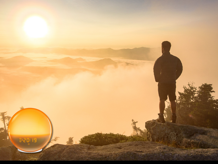 Skanto | GlowRise Natürlicher Sonnenaufgangswecker mit Sonnenaufgangs- & Sonnenuntergangssimulation