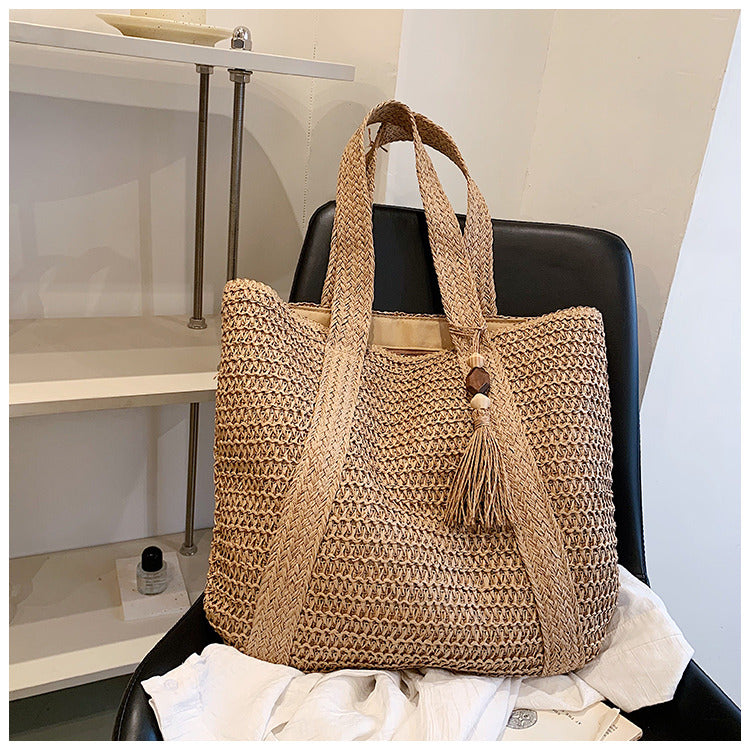 Skanto | EcoChic Handtasche – Stilvolle Rattan-Damentasche | Nachhaltige Alltagstasche