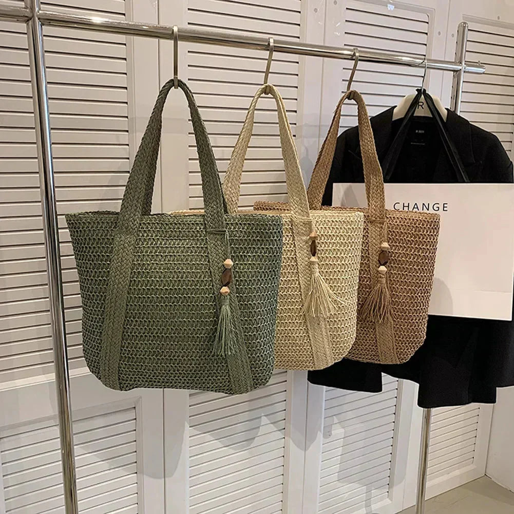 Skanto | EcoChic Handtasche – Stilvolle Rattan-Damentasche | Nachhaltige Alltagstasche