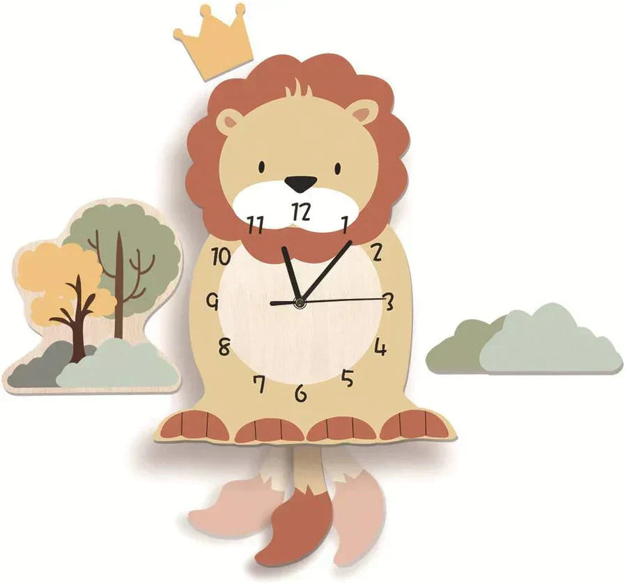Skanto | Wanduhr - ZooTime - Süßes Tiermotiv - Perfekt fürs Kinderzimmer