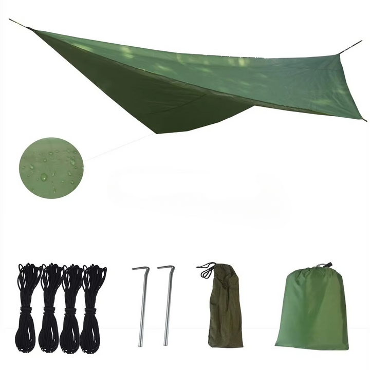 Skanto | 2-Personen Outdoor-Hängematte mit Moskitonetz – Tragbares Fallschirmstoff-Campingbett