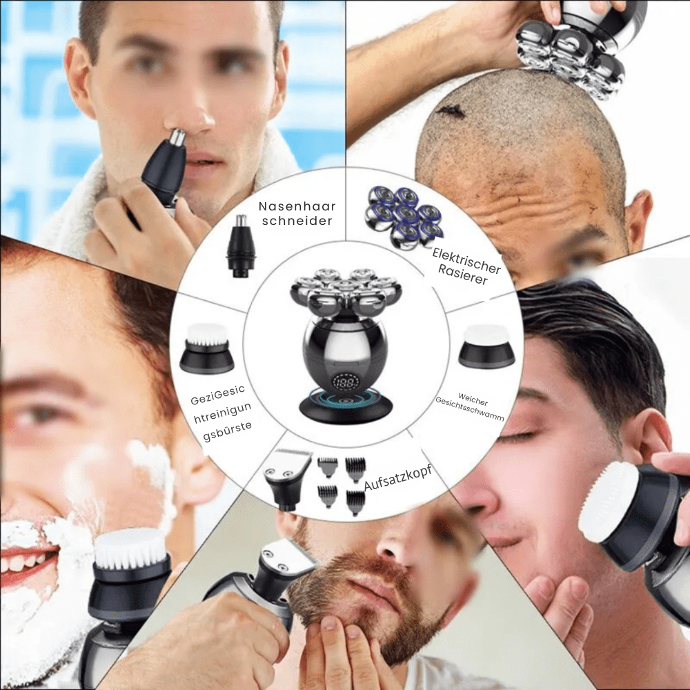 Skanto | 7D Elektrorasierer mit IP68 Wasserdichtigkeit und USB-Ladefunktion