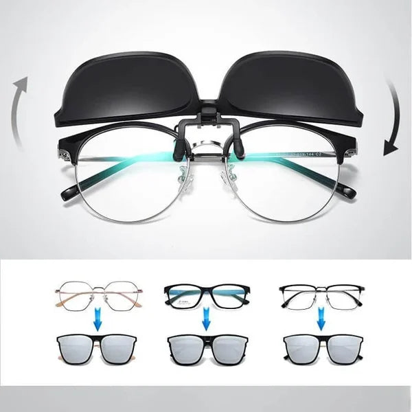 Skanto | OogZeker Clip-on Sonnenbrille – Leichte polarisierte UV400 Clips für Brillenträger