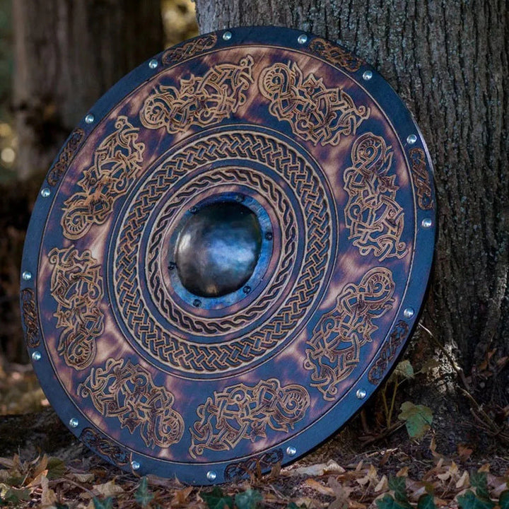 Skanto | Eivor Valhalla Raben-Kampfschaden Wikinger Holzschild 30CM