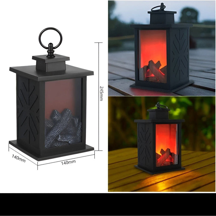 Skanto | RadiantFlame LED-Laterne – Realistische Flammen-Tischlampe für gemütliche Atmosphäre