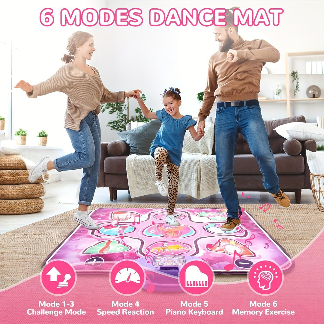 Skanto | Pinke Tanzmatte für Kinder mit Punktesystem und Rhythmusspielen – Kein TV nötig – DanceFun Mat