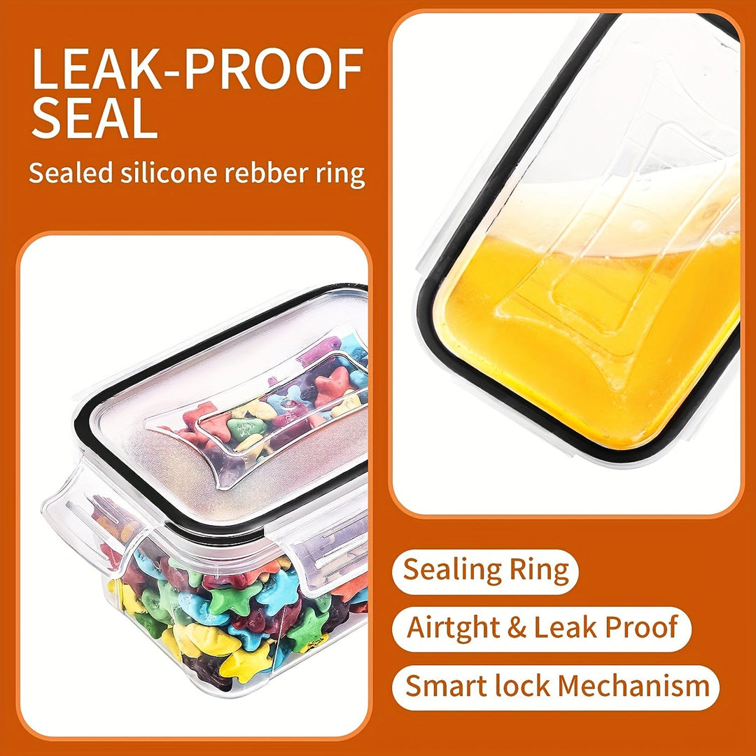 Skanto | Skroam 36er-Pack luftdichte Lebensmittelbehälter: BPA-freier Kunststoff mit Deckeln, Etiketten & Markern für die Küchen- und Vorratsschrankorganisation – Ideal für Mehl, Zucker & Müsli