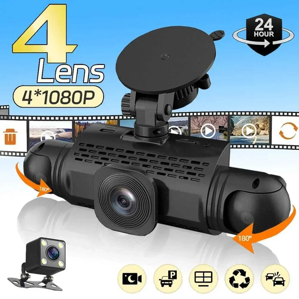 Skanto | 360°-Auto-Dashcam | DashGard Pro CX360 | Full HD Fahrrekorder mit Nachtsicht & Parkmonitor