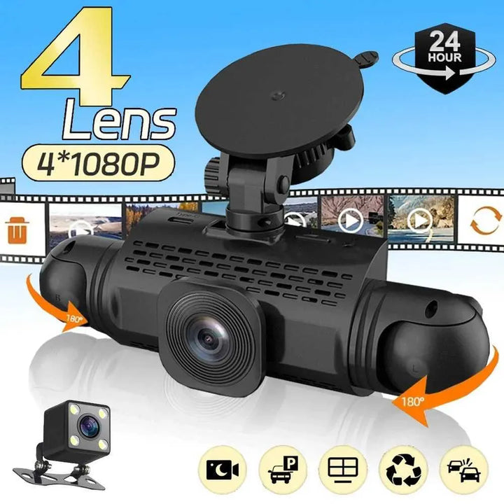 Skanto | 360°-Auto-Dashcam | DashGard Pro CX360 | Full HD Fahrrekorder mit Nachtsicht & Parkmonitor