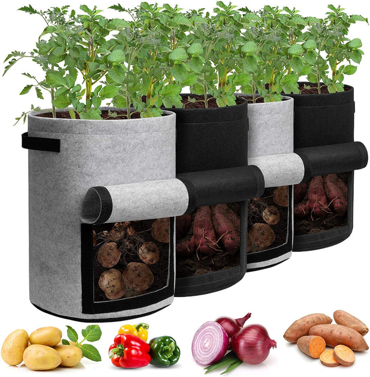 Skanto | 5/7/10/15 Gallonen Kartoffelanbau verstärkte Vliesstoff-Pflanztaschen für den Hausgarten