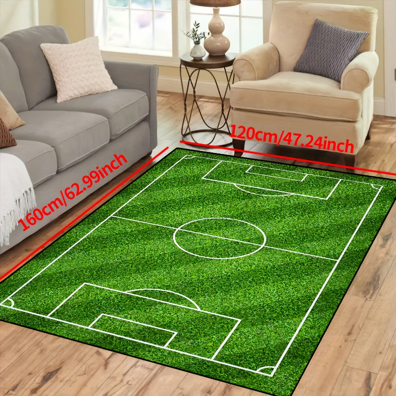 Skanto | SoccerPlay | Rutschfester, waschbarer Teppich für Wohn- & Schlafzimmer