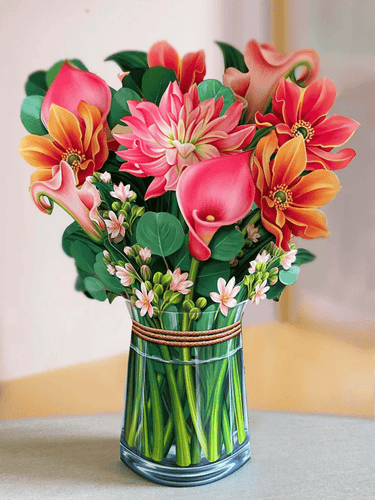 Skanto | Plastik Pop-up Blume | Inkl. Gratis Geschenkkarte - Fair