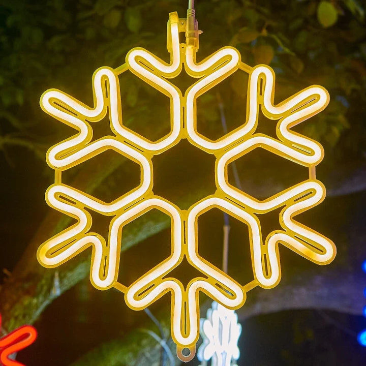Skanto | Wasserdichte LED-Schneeflocken-Leuchte für festliche Winterdekoration