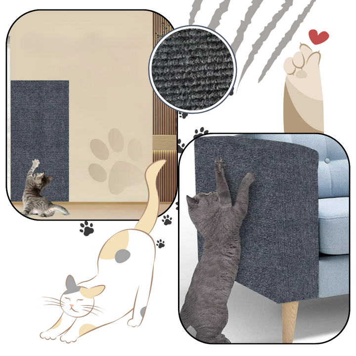 Selbstklebendes, wandmontiertes Katzenkratzpad