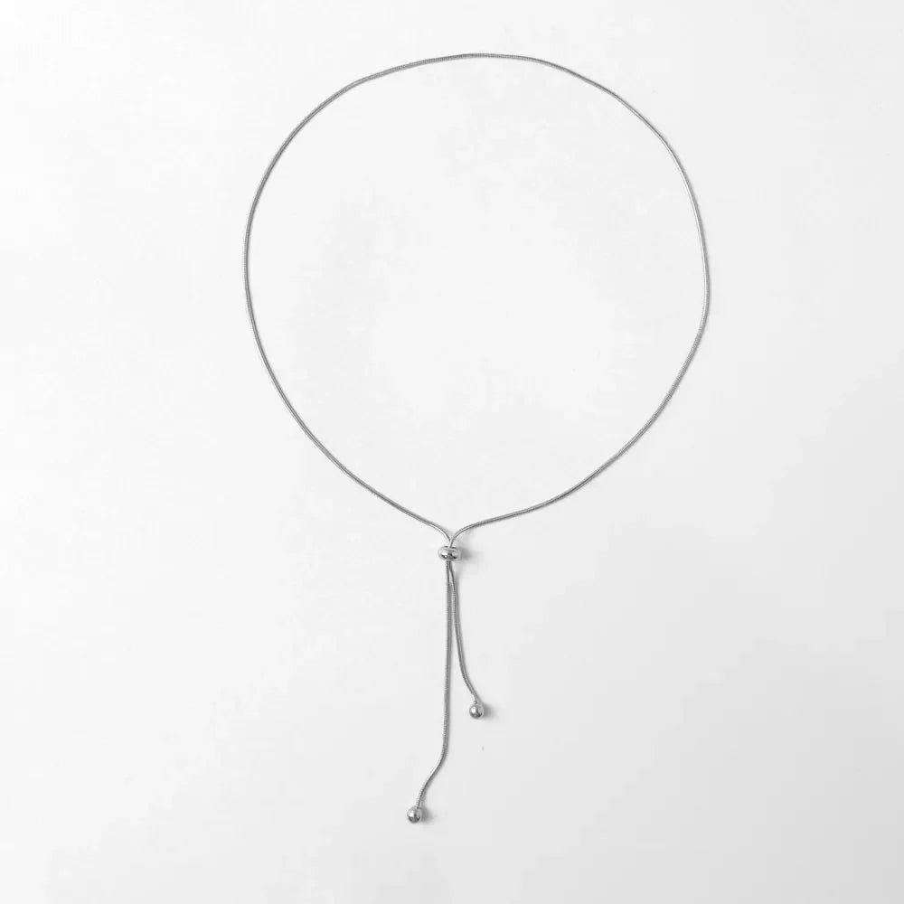 Skanto | Verstellbare Schlangenkette Lariat-Halskette