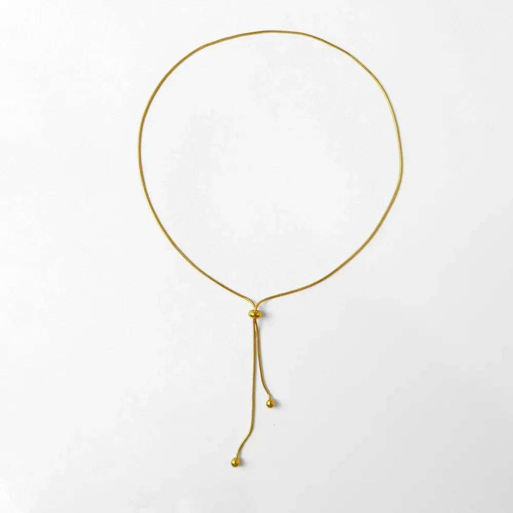 Skanto | Verstellbare Schlangenkette Lariat-Halskette