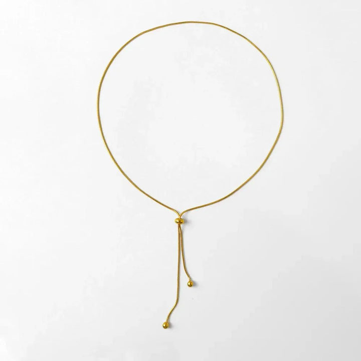 Skanto | Verstellbare Schlangenkette Lariat-Halskette