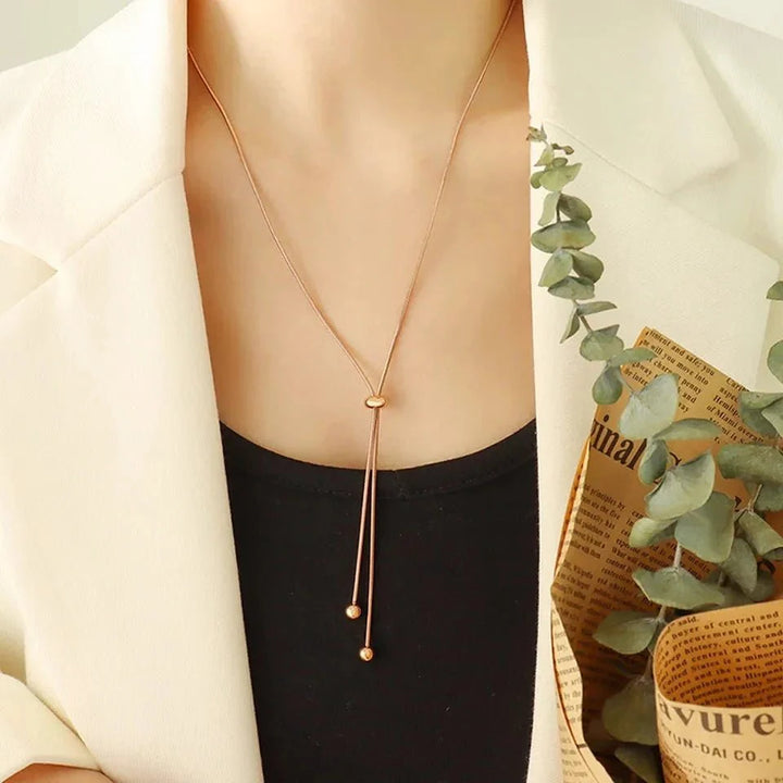 Skanto | Verstellbare Schlangenkette Lariat-Halskette
