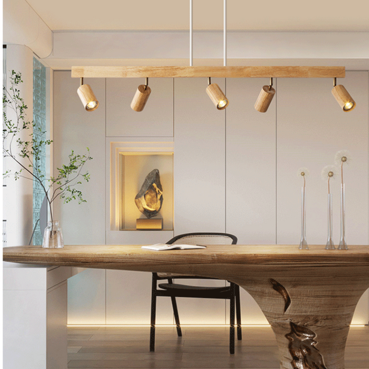 Skanto | EcoLux Verstellbarer Holzstrahler mit LED-Leuchtmittel