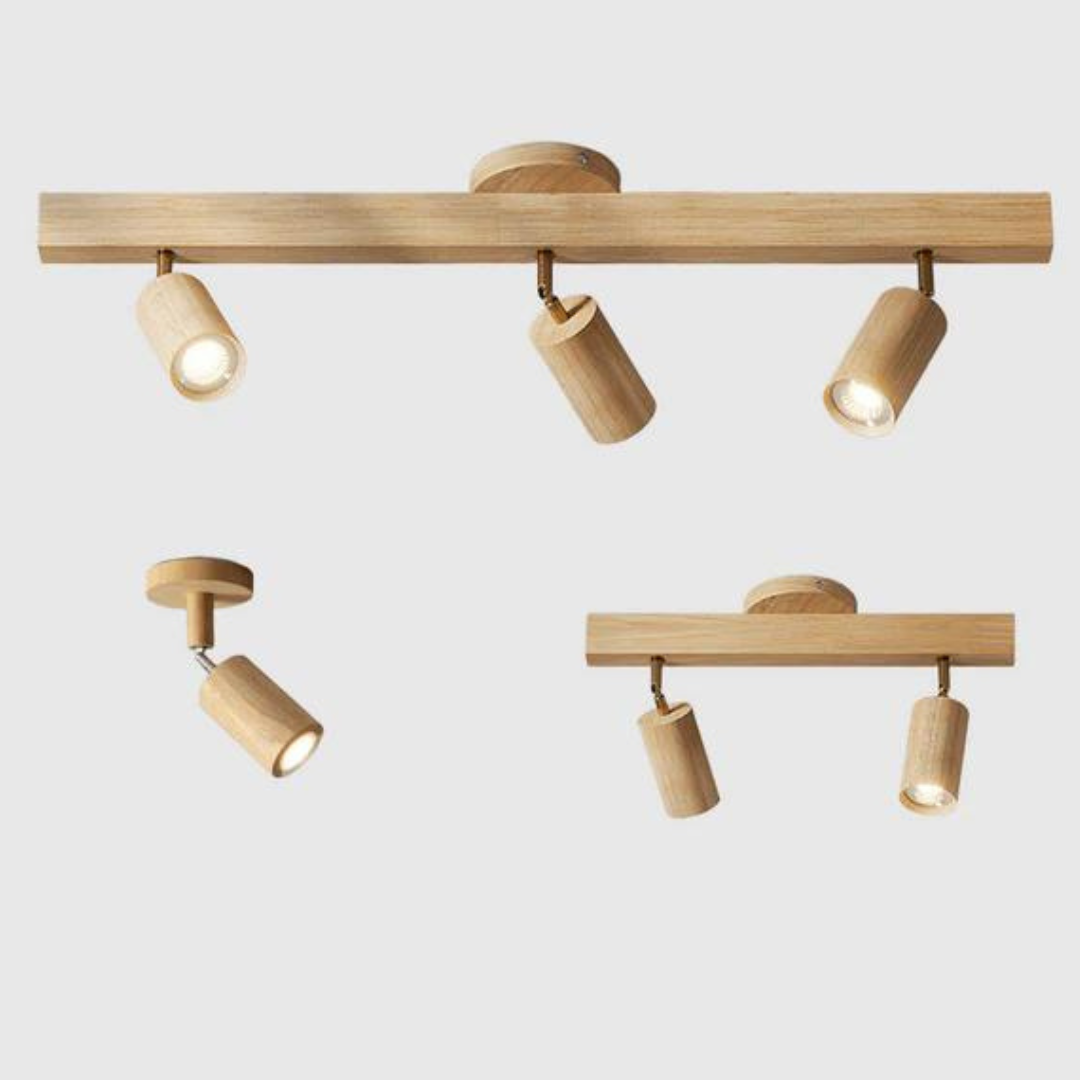 Skanto | EcoLux Verstellbarer Holzstrahler mit LED-Leuchtmittel
