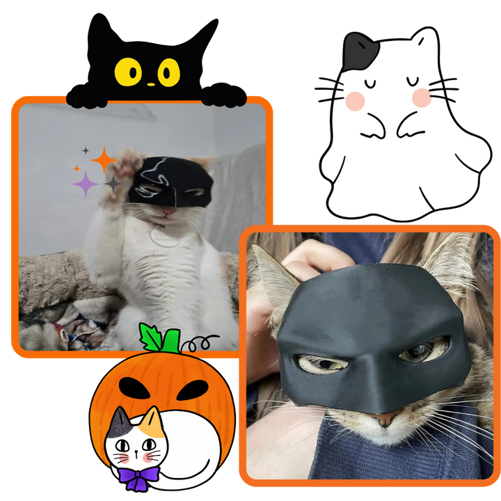 Niedliche Batman-Katzenmaske