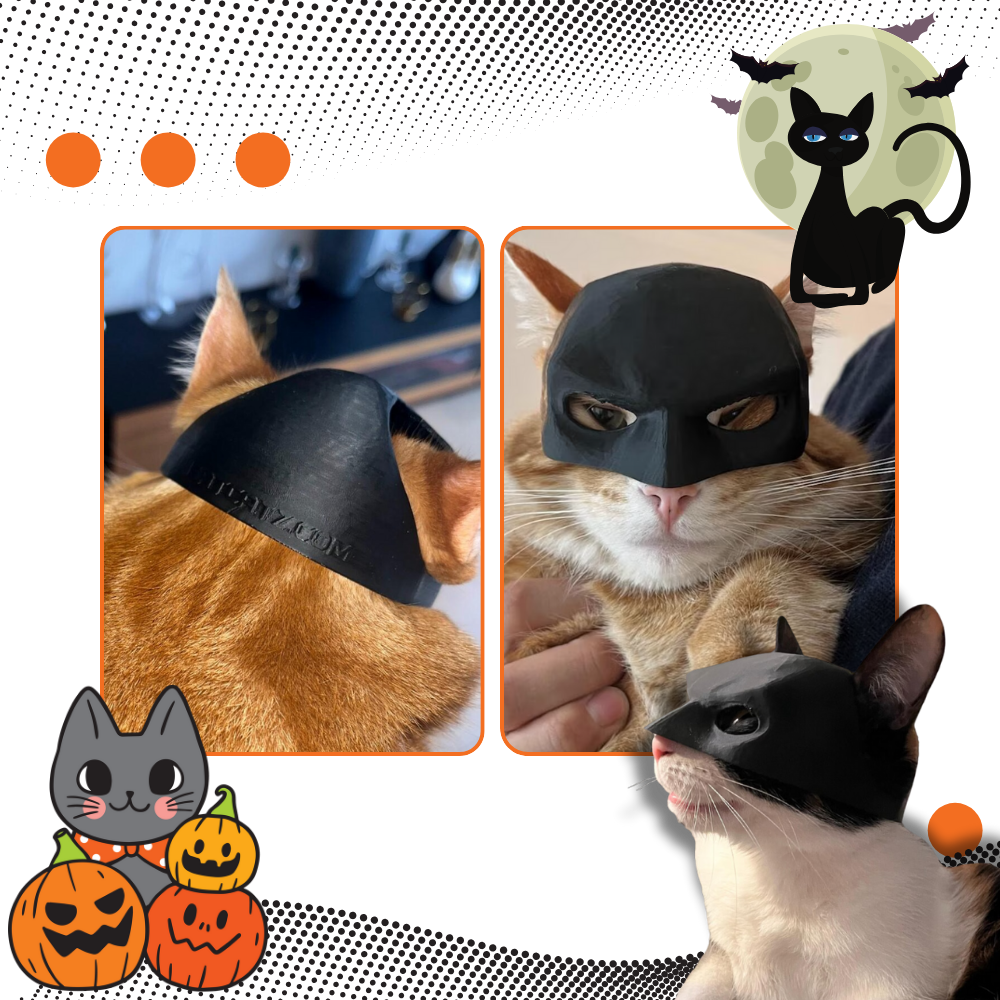 Niedliche Batman-Katzenmaske