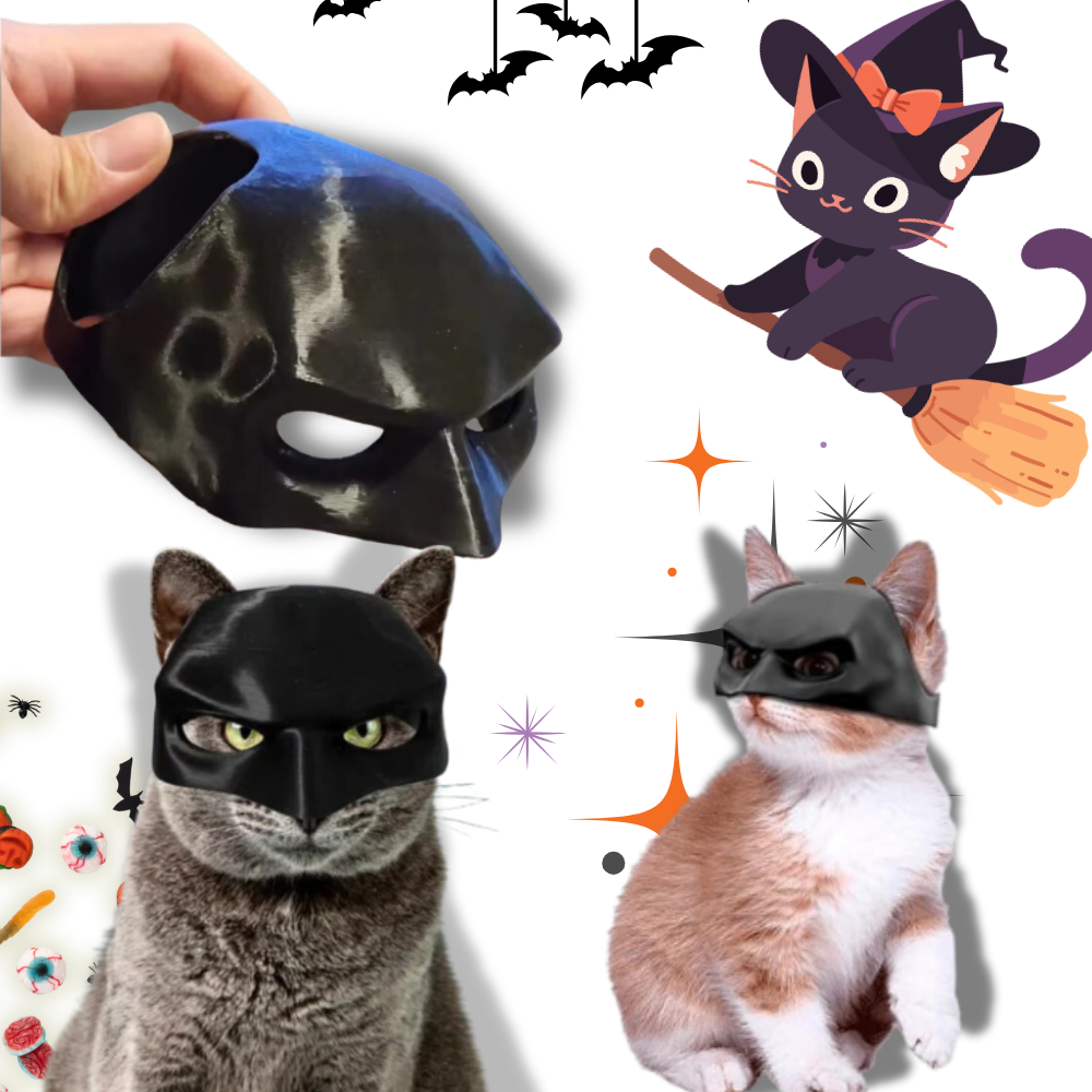 Niedliche Batman-Katzenmaske