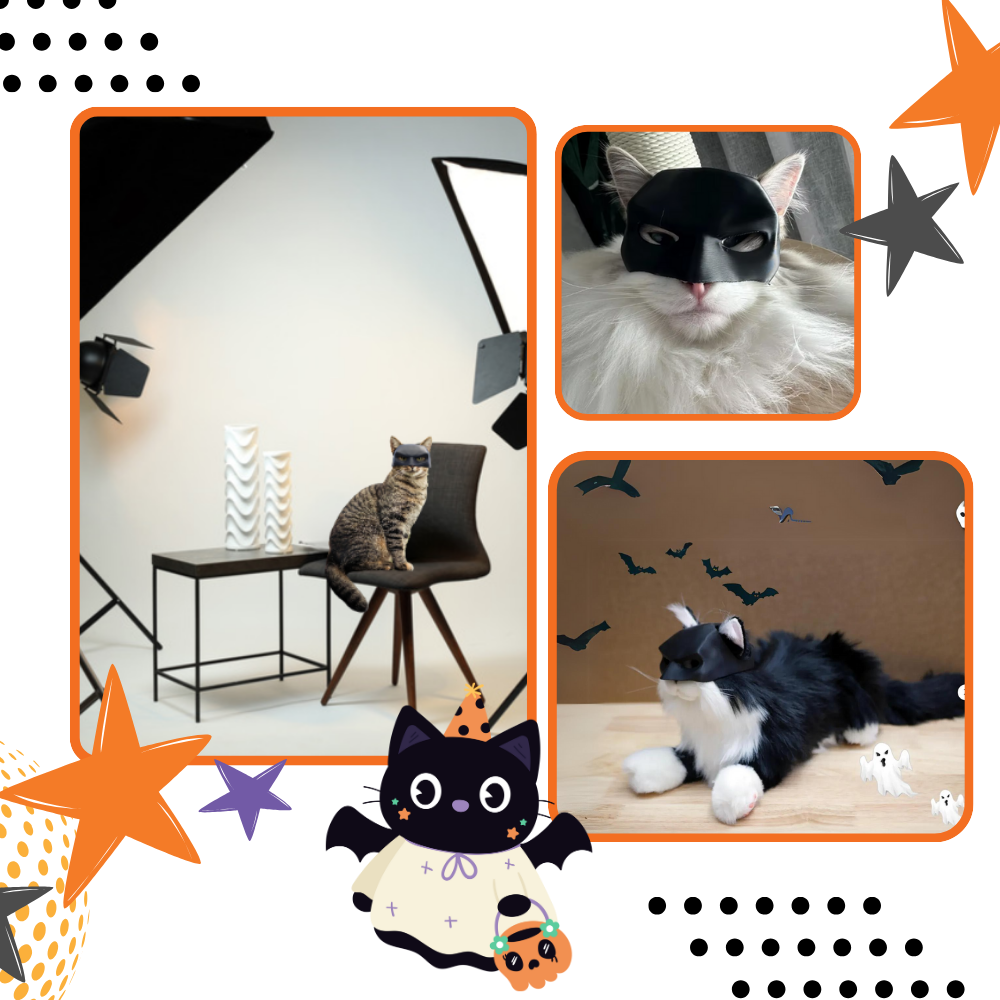 Niedliche Batman-Katzenmaske