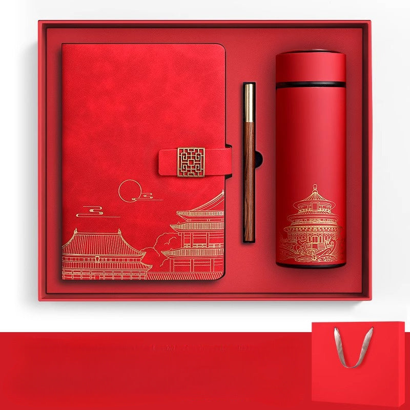 Imperia Luxe Geschenkset – Notizbuch, Thermosflasche und Stift in Geschenkbox | Skanto