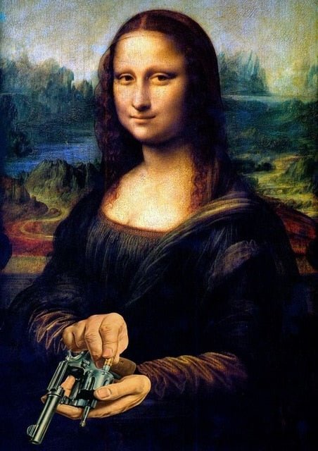 Skanto | Ästhetisches lustiges Mona Lisa Leinwandposter