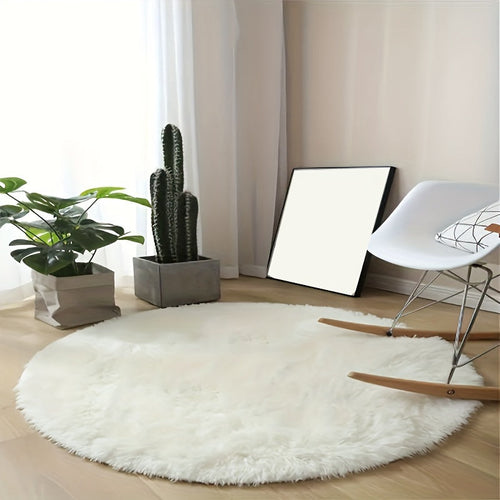 Skanto | Bequemer runder Teppich – Ultraleichter Teppich für Wohn- und Schlafzimmer
