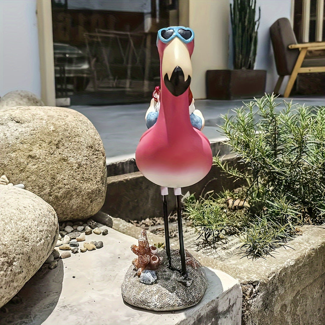 Skanto | Flamingo Entspannender Gartenzwerg Statue