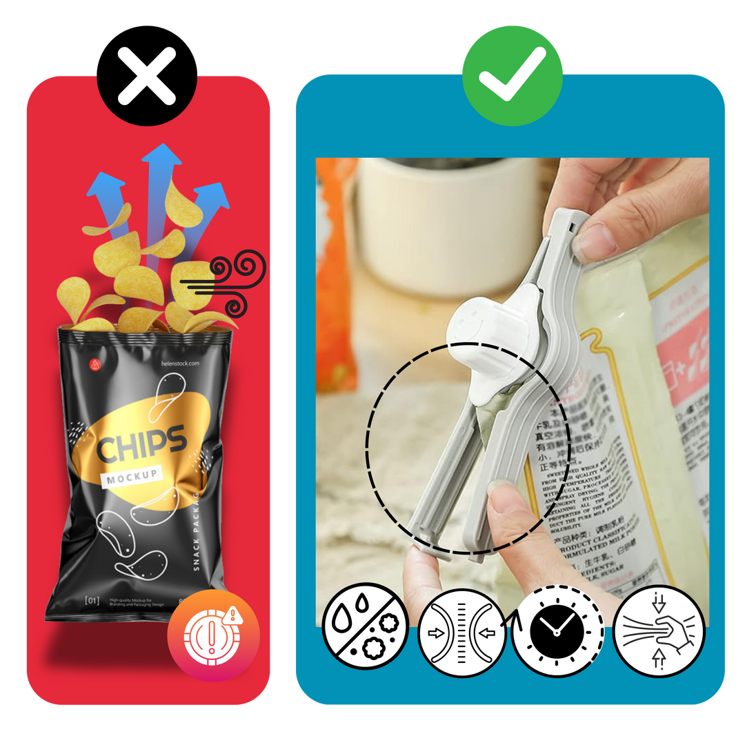 Luftdichte Chipstüten-Clips