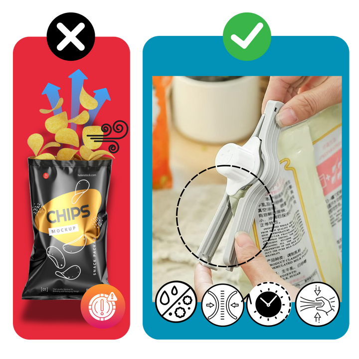 Luftdichte Chipstüten-Clips