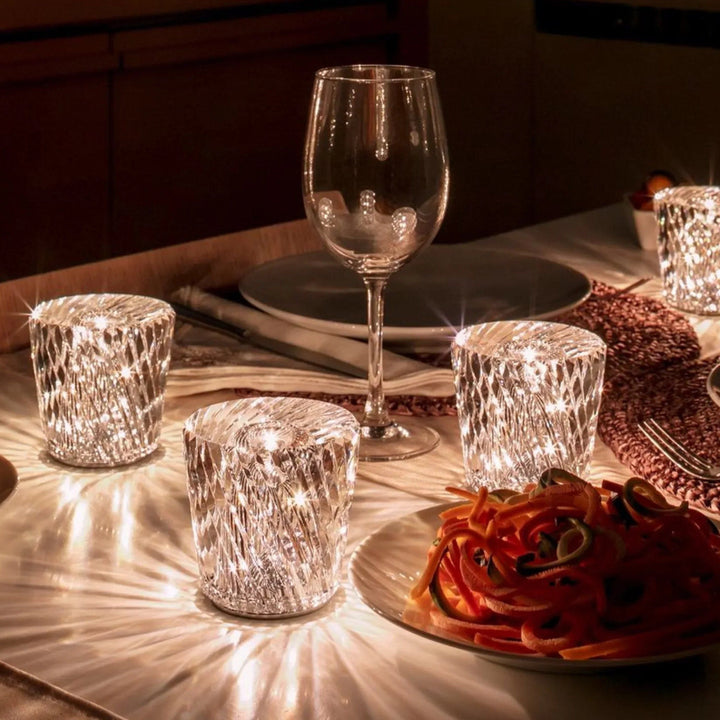 Skanto | Lampe - Luxus Diamant Kristall LED Wiederaufladbare Tischlampe