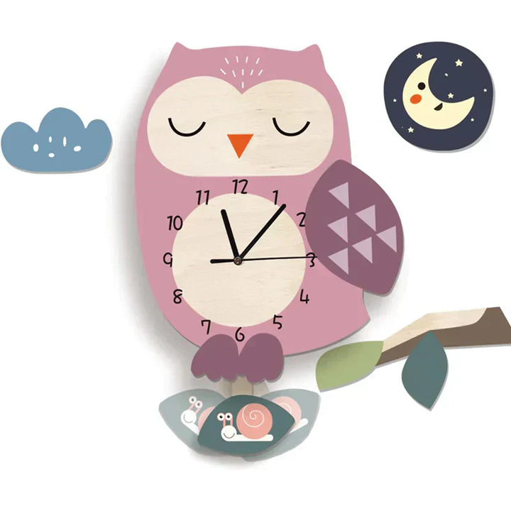 Skanto | Wanduhr - ZooTime - Süßes Tiermotiv - Perfekt fürs Kinderzimmer